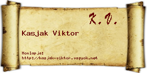 Kasjak Viktor névjegykártya